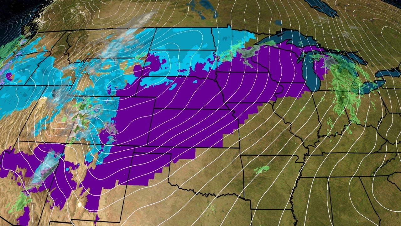 Winter Storm Bankston Spreads Damaging Winds, Snow and Rain Into Plains